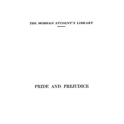 Pride and Prejudice