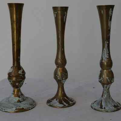 Brass- Candlestick holders /vases