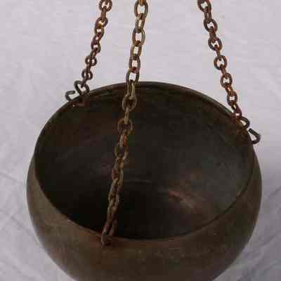 Bowl- Brass with chains