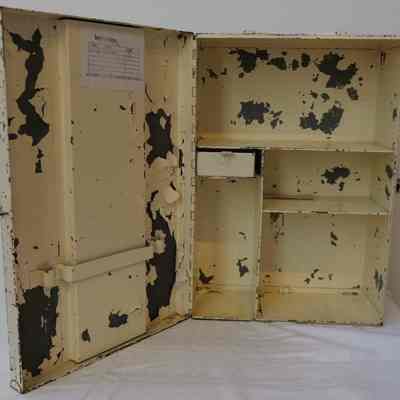 Inside of older cabinet