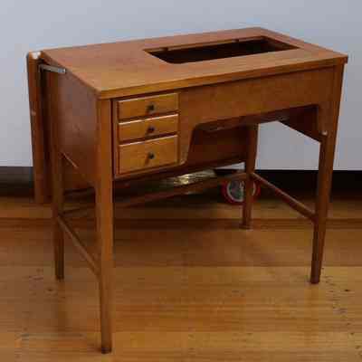 With the table top folded back