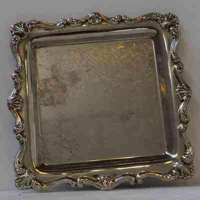 Tray- Silver Square