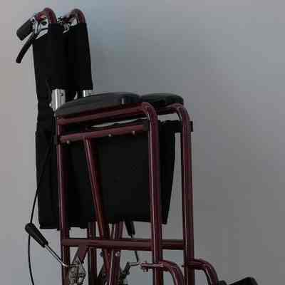 Showing Wheelchair in its folded down position