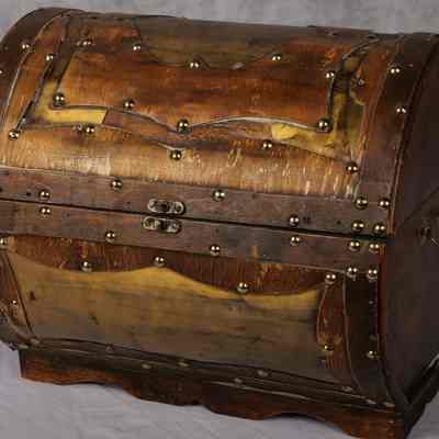 Chest Box -wood and brass
