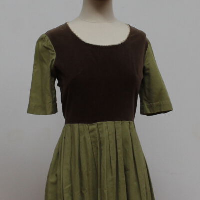 short sleeve dress with velvet bodice