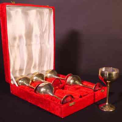 Goblets- set of six in velvet box