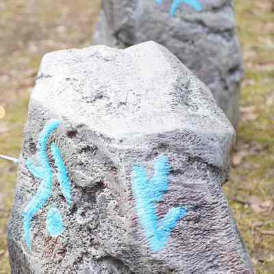 Large rocks on the set of 'Hunted' Script and Directed by Téa Mancini 2023
