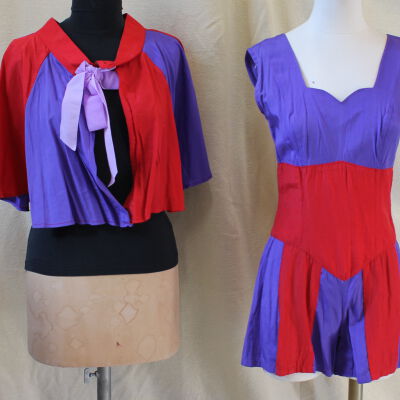 Jump suit with matching cape/skirt
