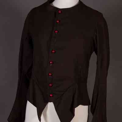 All brown with red buttons