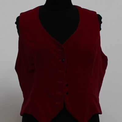 Red velvet waistcoat