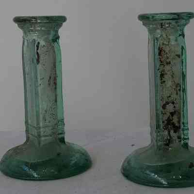 Candlestick Holders- Glass