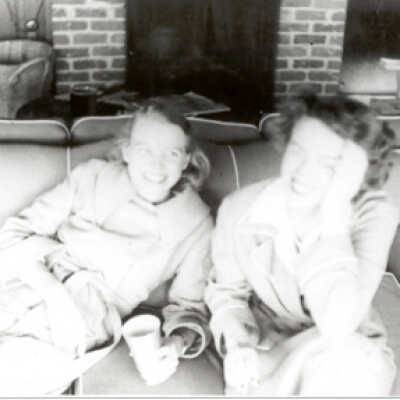 Two Women on Sofa