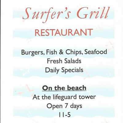 Surfer's Grill Flyer