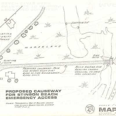 Map B Proposed Causeway for Stinson Beach Emergency Access