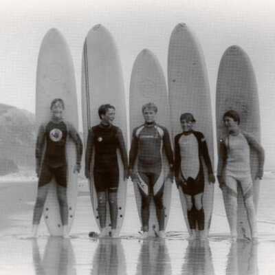 Five surfers
