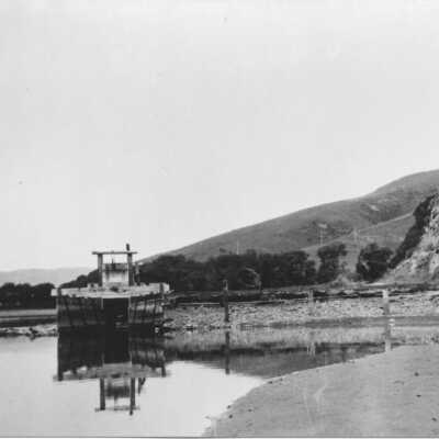 Tidal gate on causeway to Dipsea Inn