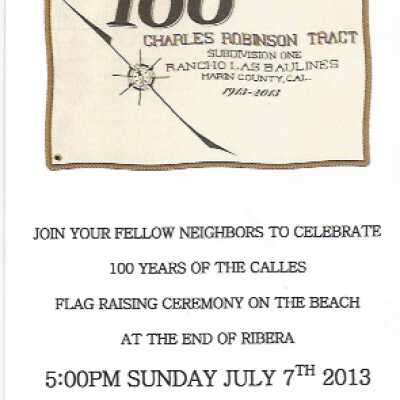 Postcard Invitation to Charles Robinson Tract 100th