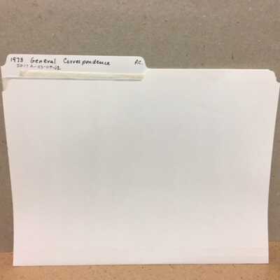 Progressive Club General Correspondence 1973