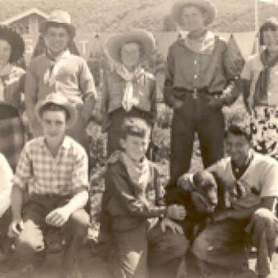 People in Front of the School
