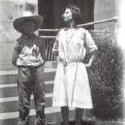 Boy and Girl on Lawn