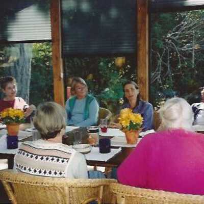 At Lunch Table with the Library Volunteers