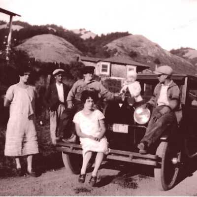Pereira Family with Car on Calle del Mar