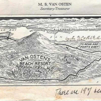 Van Osten ad for building sites at beach resort 1930's