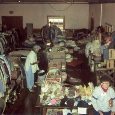 Rummage Sale 1982 Tables and Isles