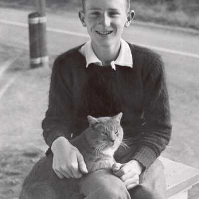 Robert Airey with cat