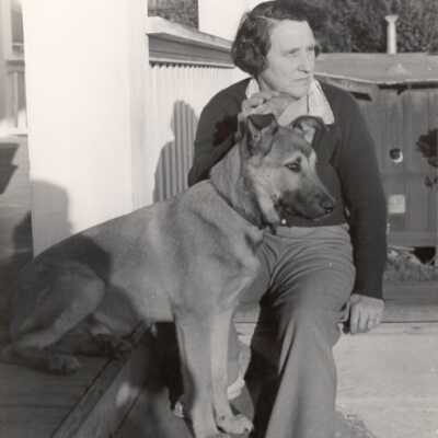 Louise Airey and dog