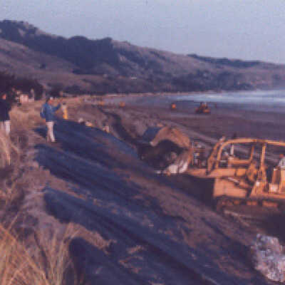 Rocks are put on cloth