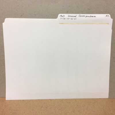 PC 1963 General Correspondence