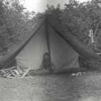 Child in front of Tent