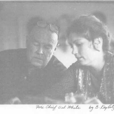 Fire Chief Col. White with a lady