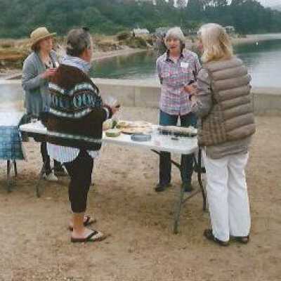 Seadrift Garden Party 2018. Lucy Kent Maushardt with Phyllis & Sue Nelson
