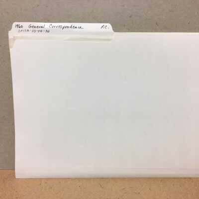 Progressive Club General Correspondence 1960