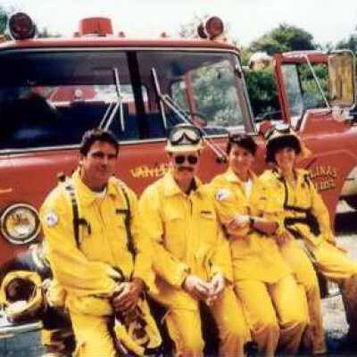 4 Firemen at Controlled Burn