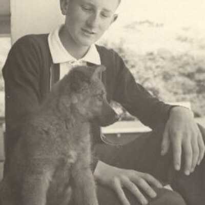 Robert Airey and pet dog