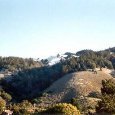 Snow above Stinson Beach