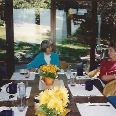 At Lunch Table with the Library Volunteers