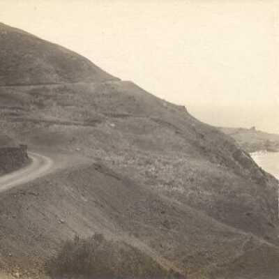 Unpaved Coast Road and Steep Ravine Point