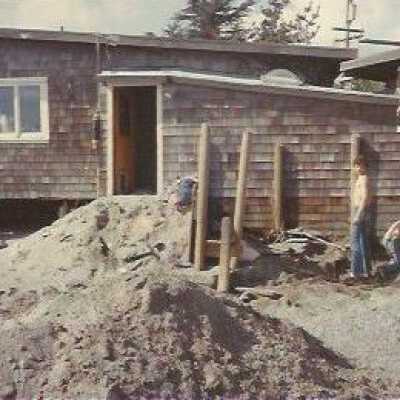 Sand Build-up Beside House After Winter Storm