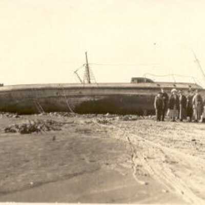 Shipwreck on the beach