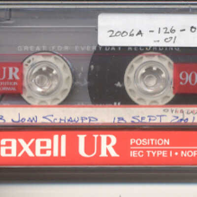 Oral History of Joan Schaup