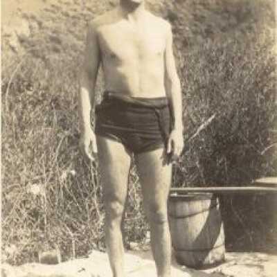 Man Posing on Beach