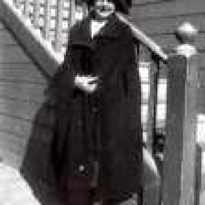 Lady by stairs