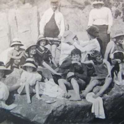 Family on Rocks