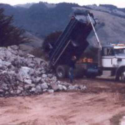 Rocks are brought in