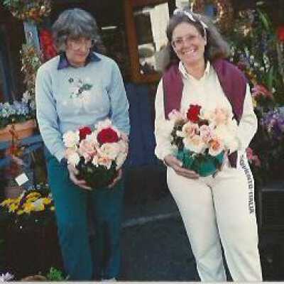 Patty & Peggy with Bouquets