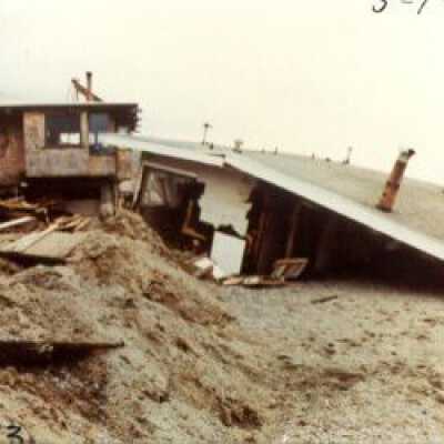 Collapsed House on Beach